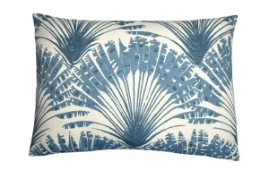 12x20 Brisa Floral Pillow Cover in Blue, Ready to Ship