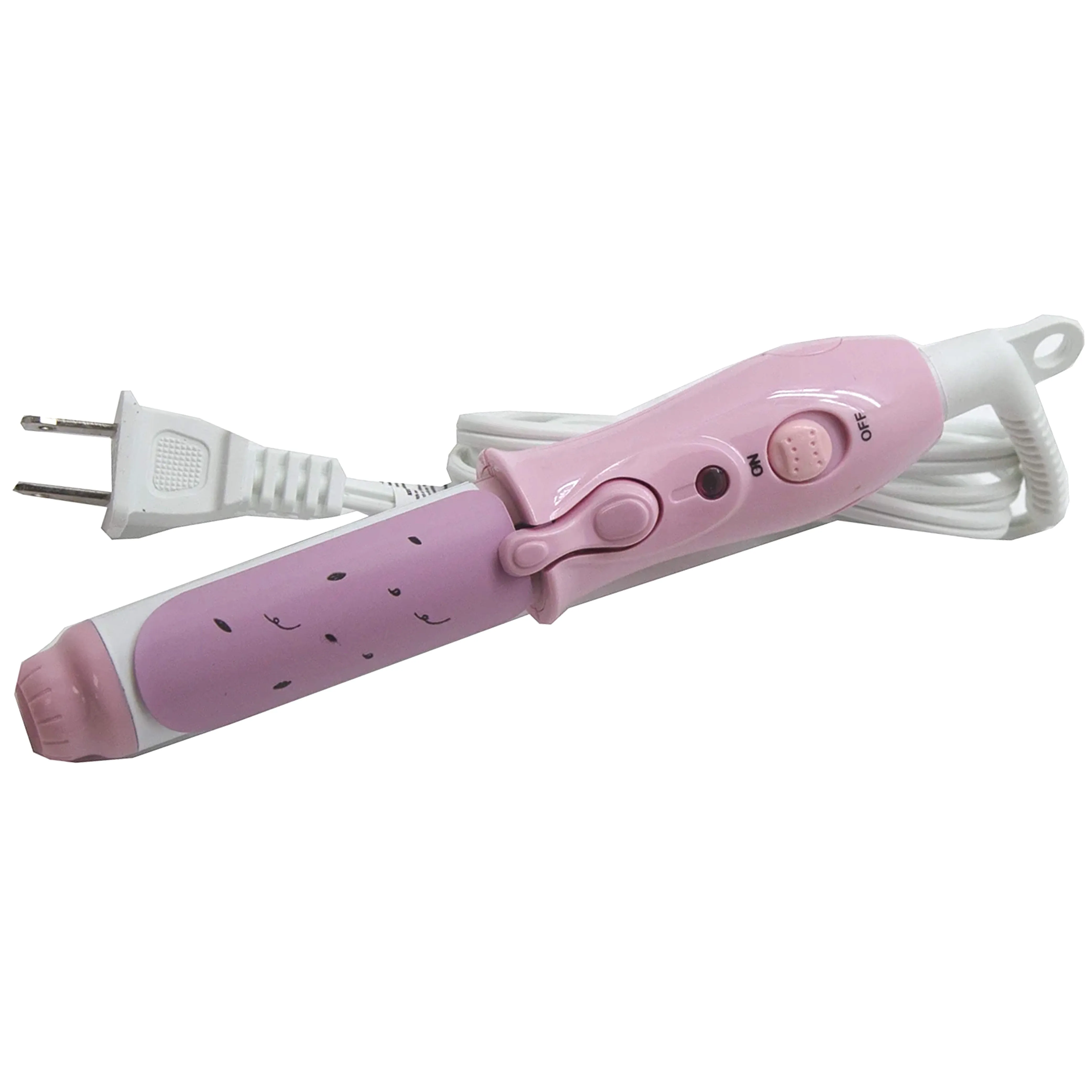 1pc Hair Mini Travel Curling Flat Iron Straightener With Case Compact Heat Tools