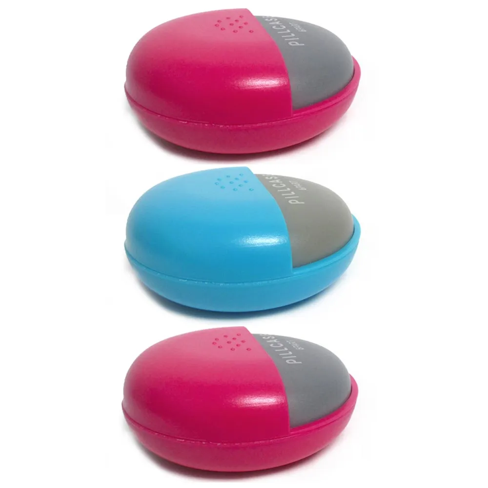 3 Pack Weekly Pills Round Medicine Organizer Container Vitamin Daily Travel Case