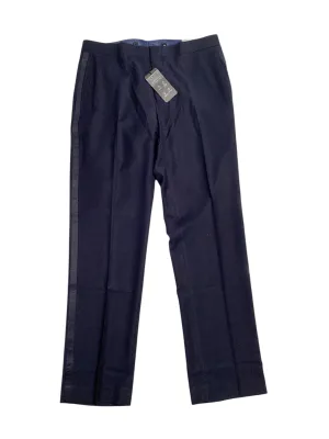 Alfani Mens Slim Fit Tuxedo Dress Pants Navy Blue 32 x 30