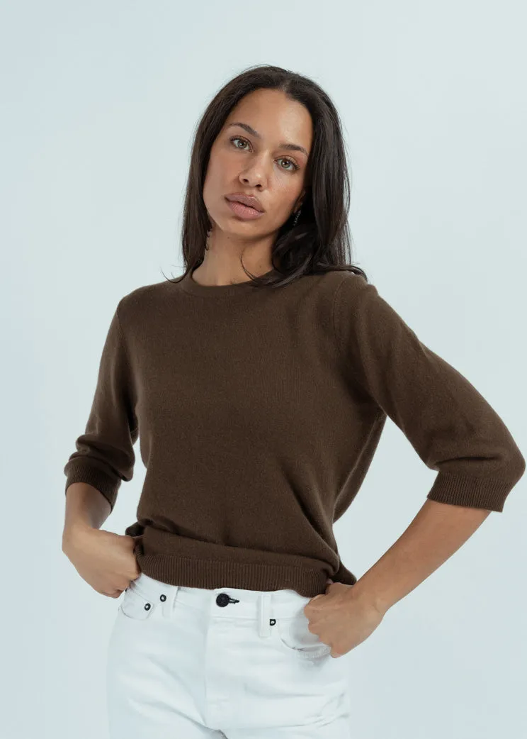 Allude Breadnut Bracelet Sleeve Cashmere Sweater
