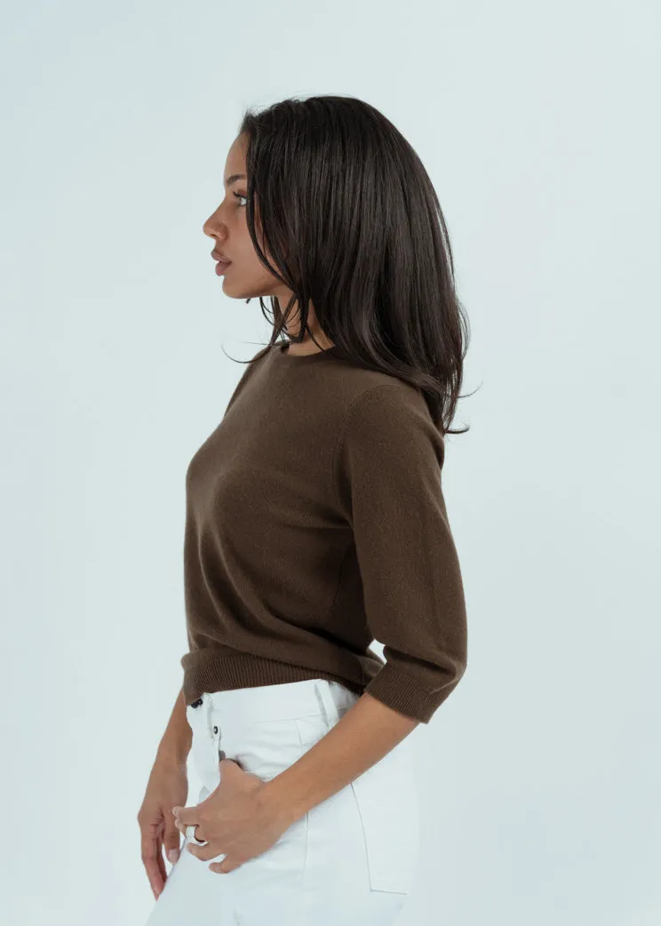 Allude Breadnut Bracelet Sleeve Cashmere Sweater