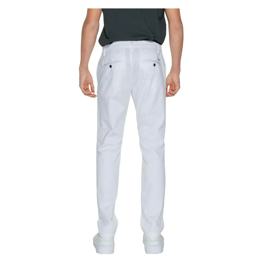 Armani Exchange White Cotton Jeans & Pant