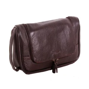 Ashwood Westminster 89145 Brown Leather Hanging Wash Bag
