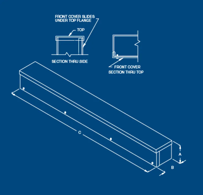Austin AB-121272RT 12x12x72 Type 3R Raintight Trough - Galvanized
