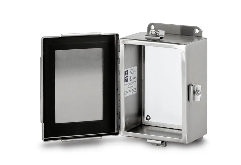 Austin AB-16146JHFX 16x14x6 Type 4X JIC Continuous Hinge Box - 304 S.S.