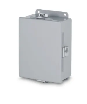 Austin AB-664JFH 6x6x4 Type 4 JIC Continuous Hinge Box - Painted ANSI 61 Gray