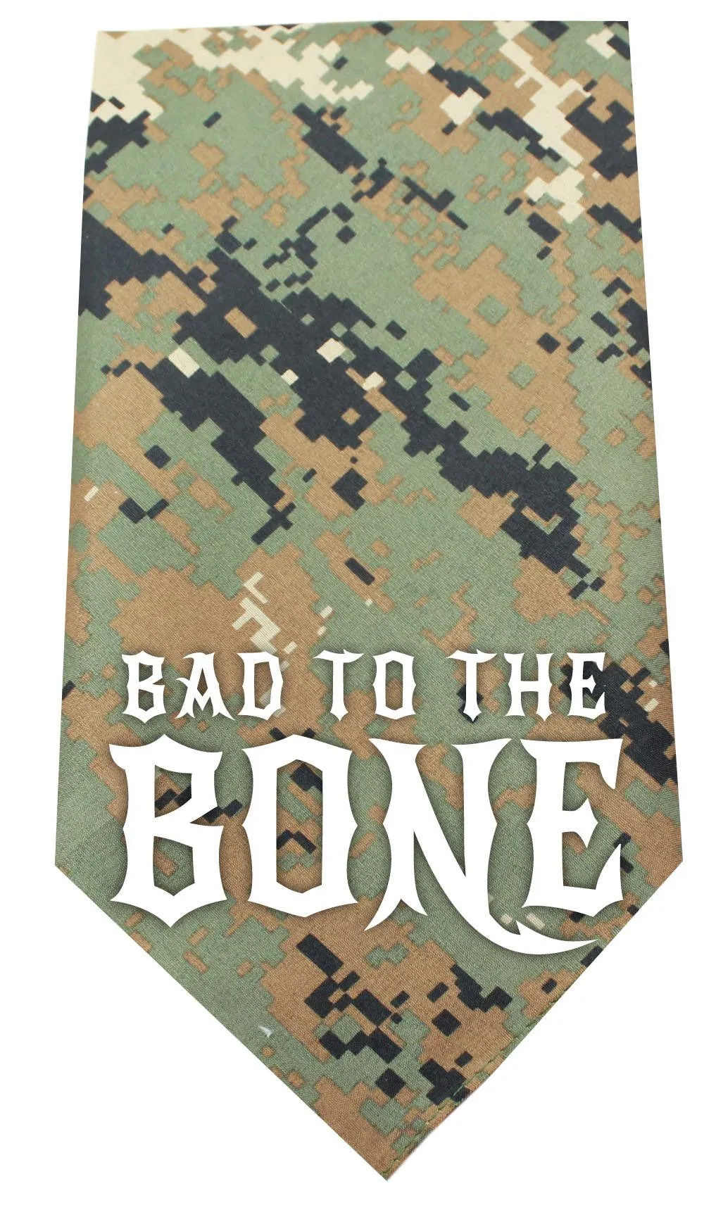 Bad to the Bone Screen Print Bandana Digital Camo
