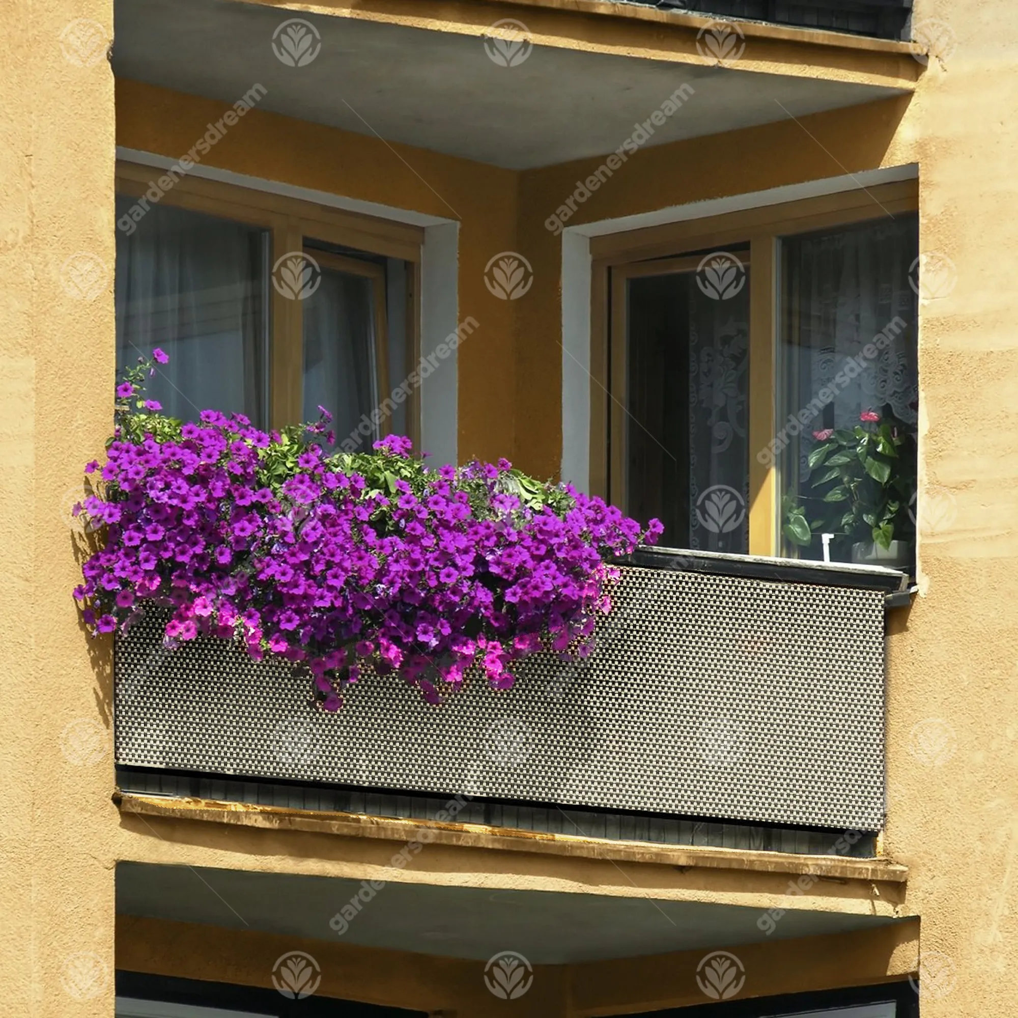 Beige Polyrattan Screening