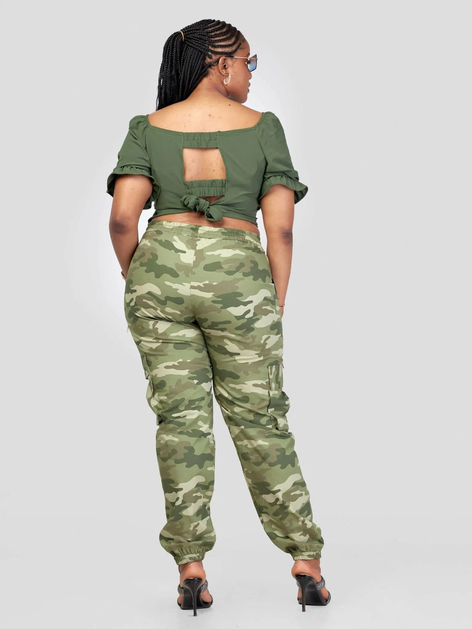 Beqss Combat Trousers - Green