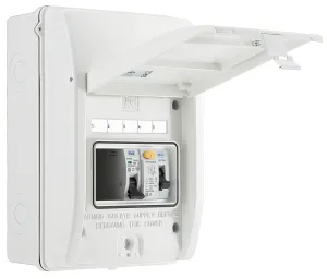 BG CFSHOW1A Metal Shower Kit - IP65 Metal Enclosure, 63A Type A 30mA RCD, 50A MCB