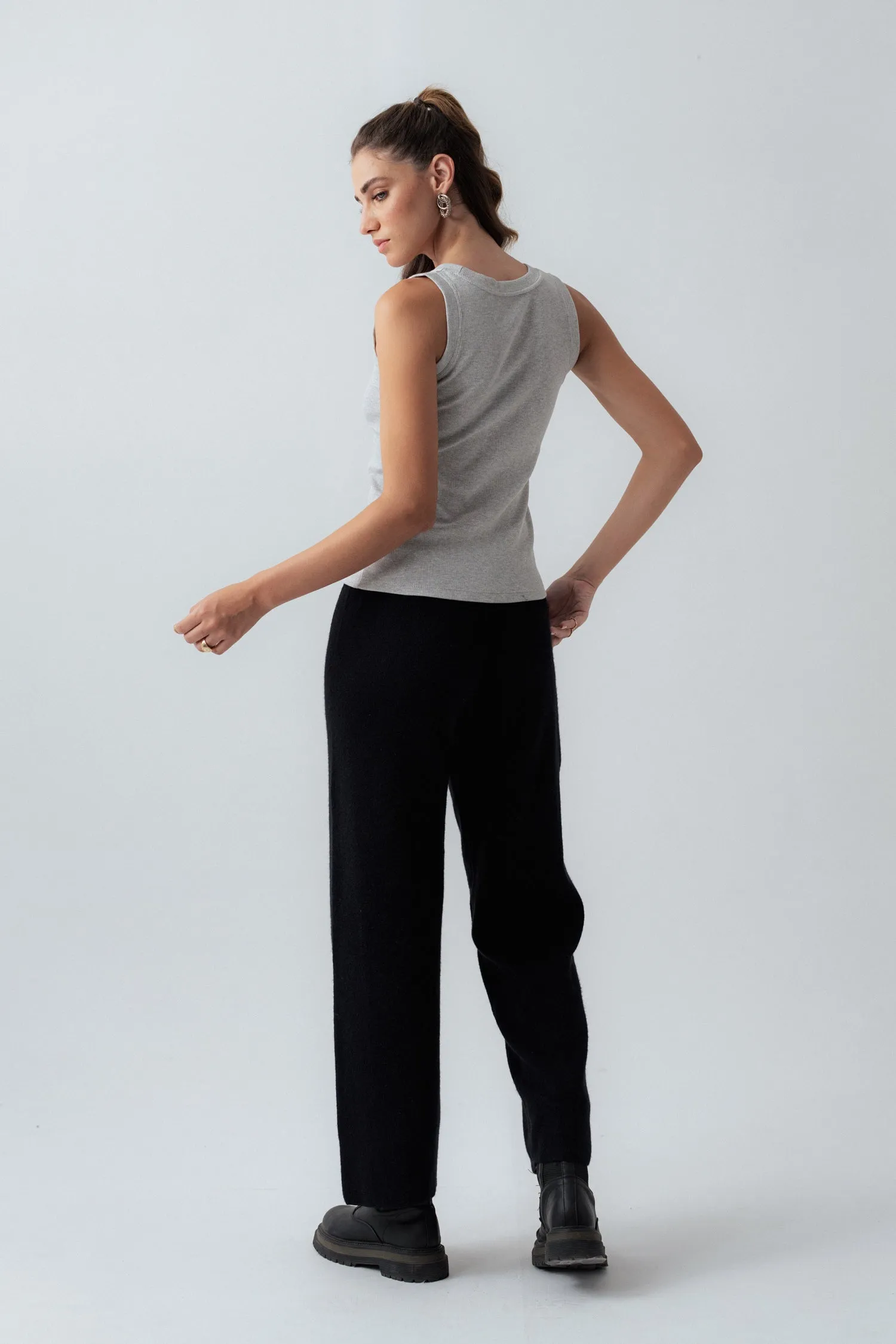 Black Straight Fit Trouser
