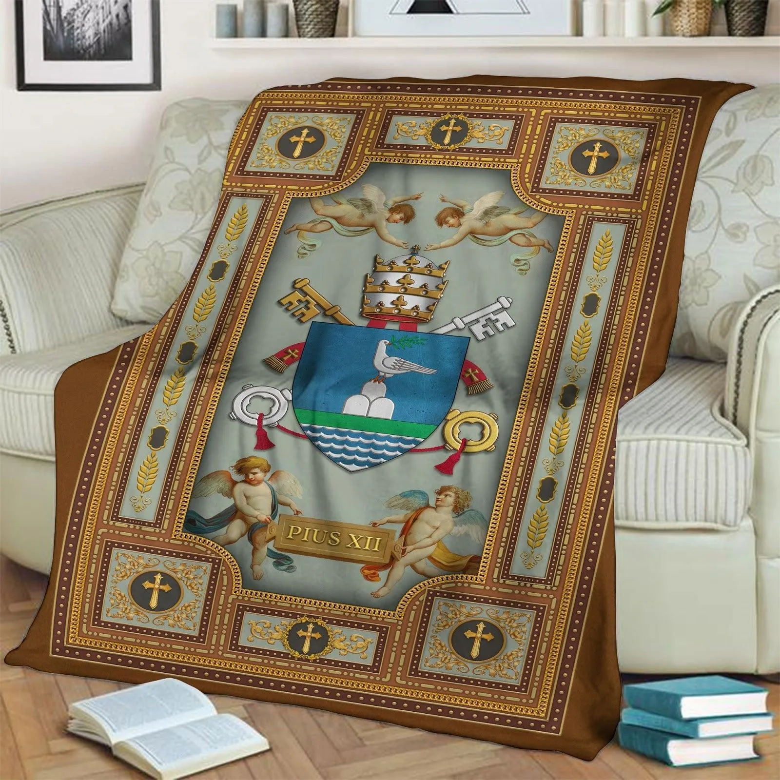 Blanket Pope Pius XII Coat Of Arms