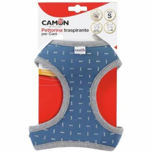Blue harness with reflective bone-shaped trimming - Size M
