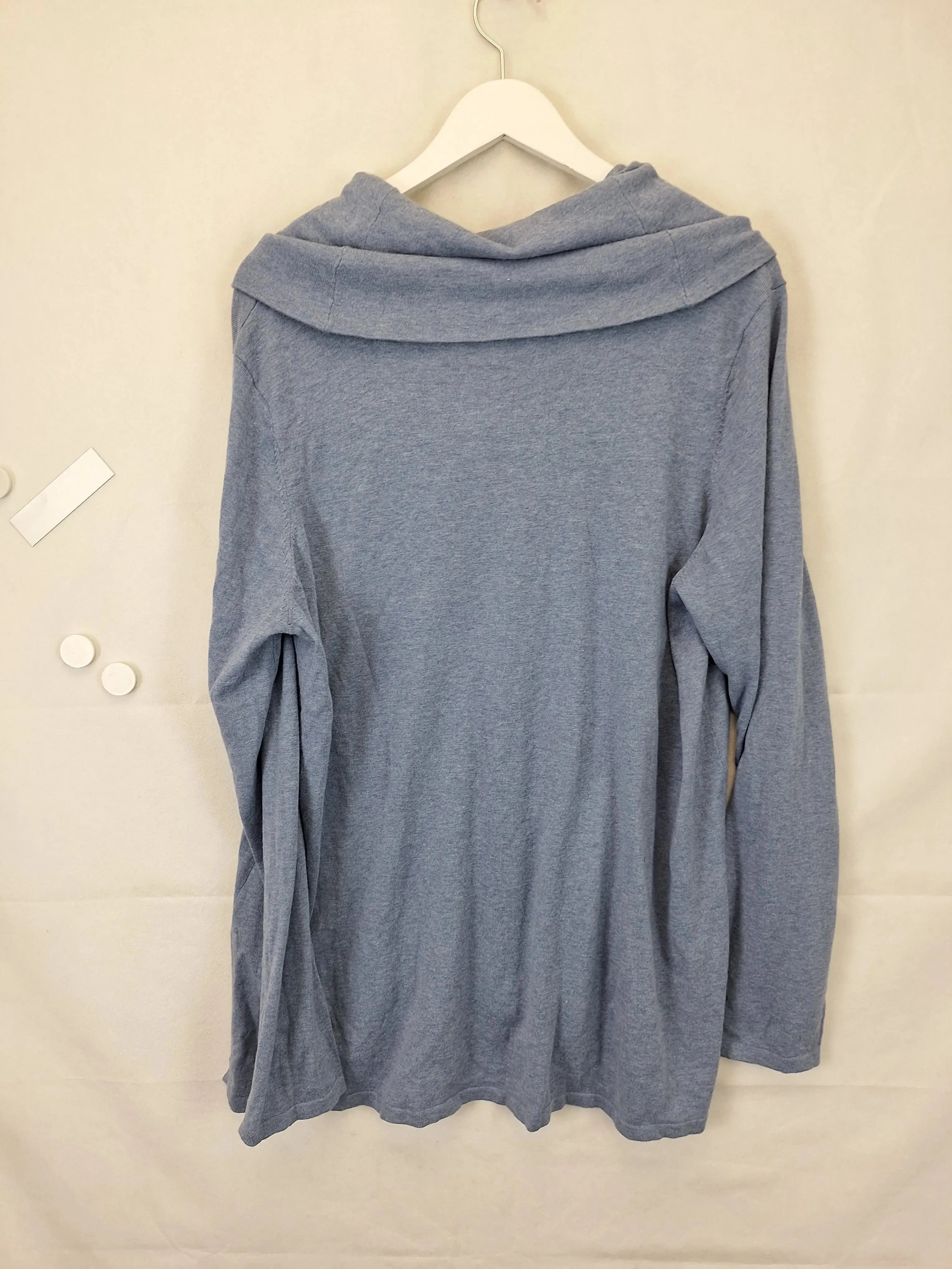 Blue Illusion Classic Roll Neck Knit Jumper Size 20