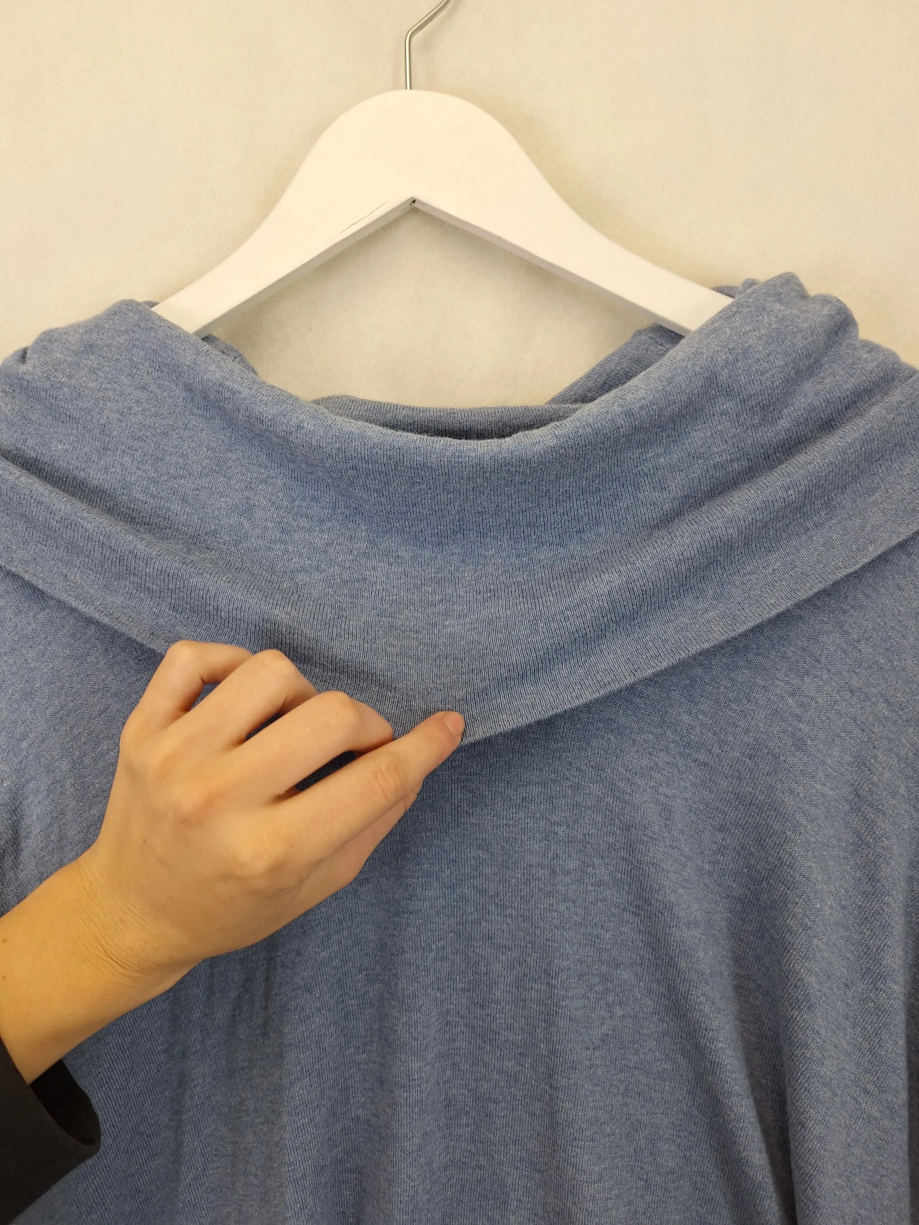Blue Illusion Classic Roll Neck Knit Jumper Size 20
