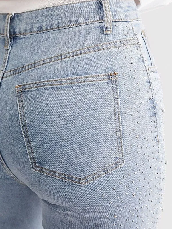 Brigida – Rhinestone embellished – Boot cut flared jeans
