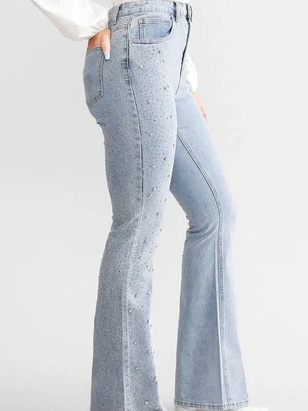 Brigida – Rhinestone embellished – Boot cut flared jeans