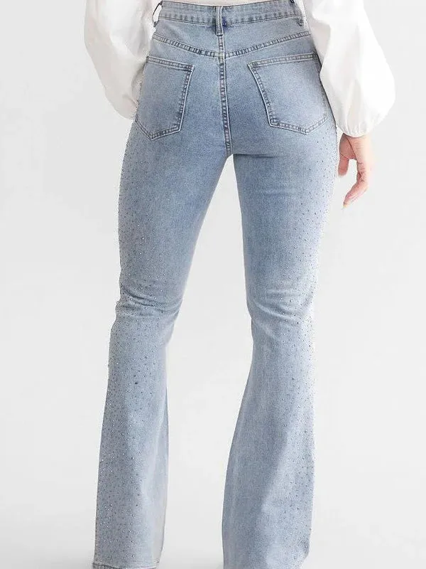 Brigida – Rhinestone embellished – Boot cut flared jeans