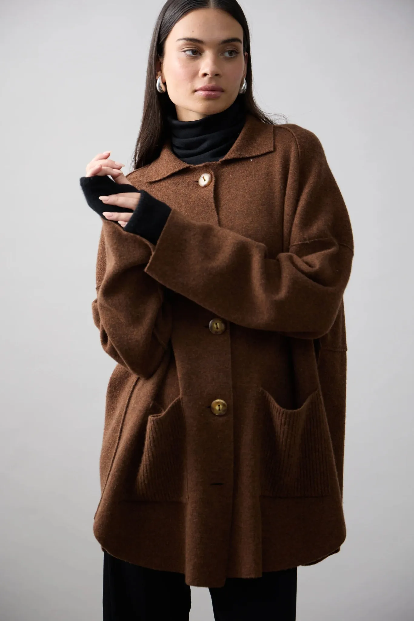 Brixton Cashmere Jacket  Umber