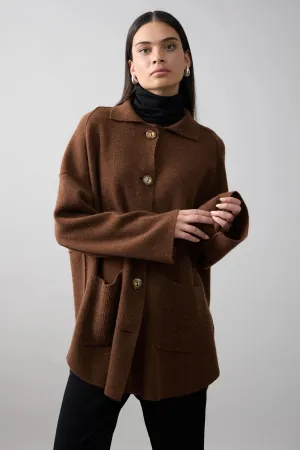Brixton Cashmere Jacket  Umber