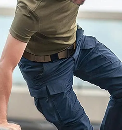 BULLIANT Tactical Belt for Men, Military Hiking Rigger Nylon Web Work Belt 1.5" with Heavy Duty Quick Release Buckle