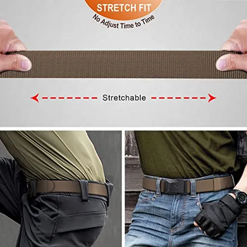 BULLIANT Tactical Belt for Men, Military Hiking Rigger Nylon Web Work Belt 1.5" with Heavy Duty Quick Release Buckle