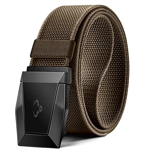 BULLIANT Tactical Belt for Men, Military Hiking Rigger Nylon Web Work Belt 1.5" with Heavy Duty Quick Release Buckle