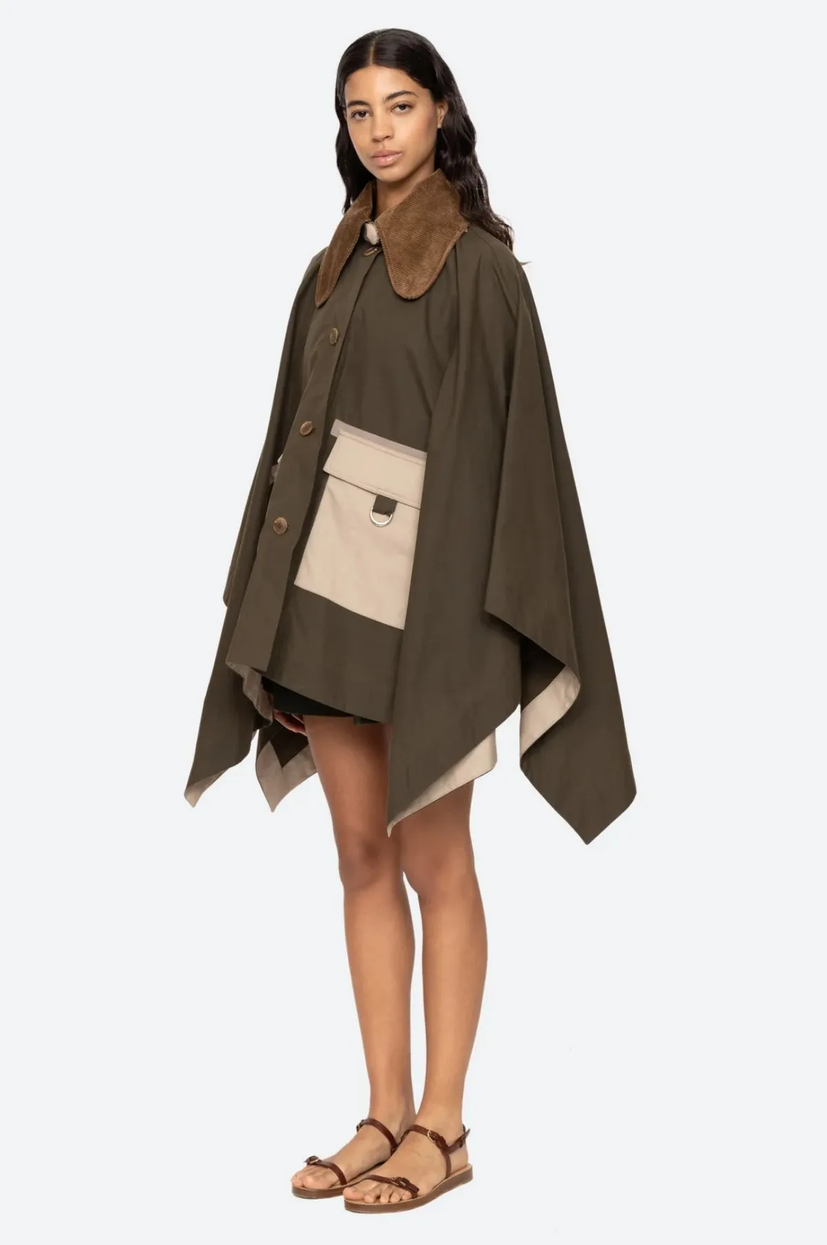 Carolina Chino Poncho Army