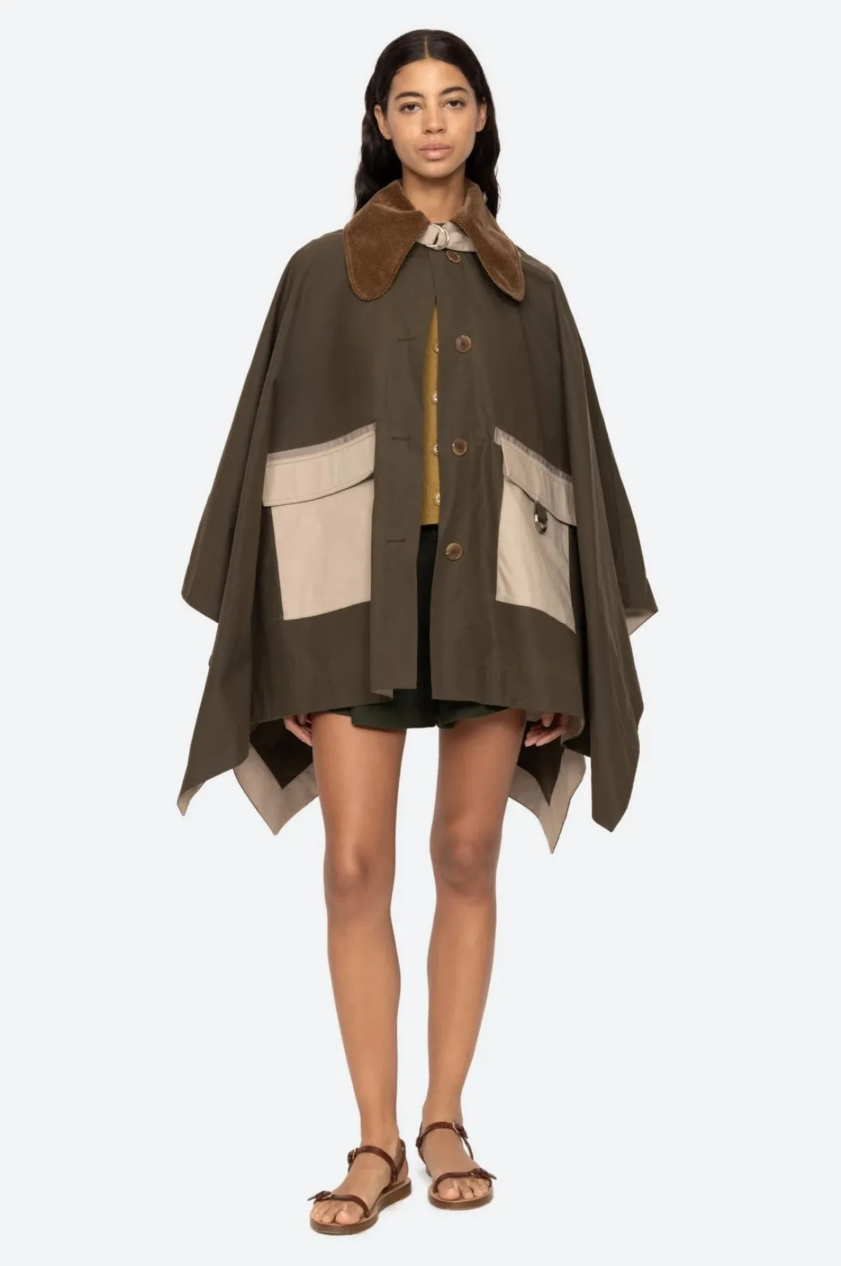 Carolina Chino Poncho Army