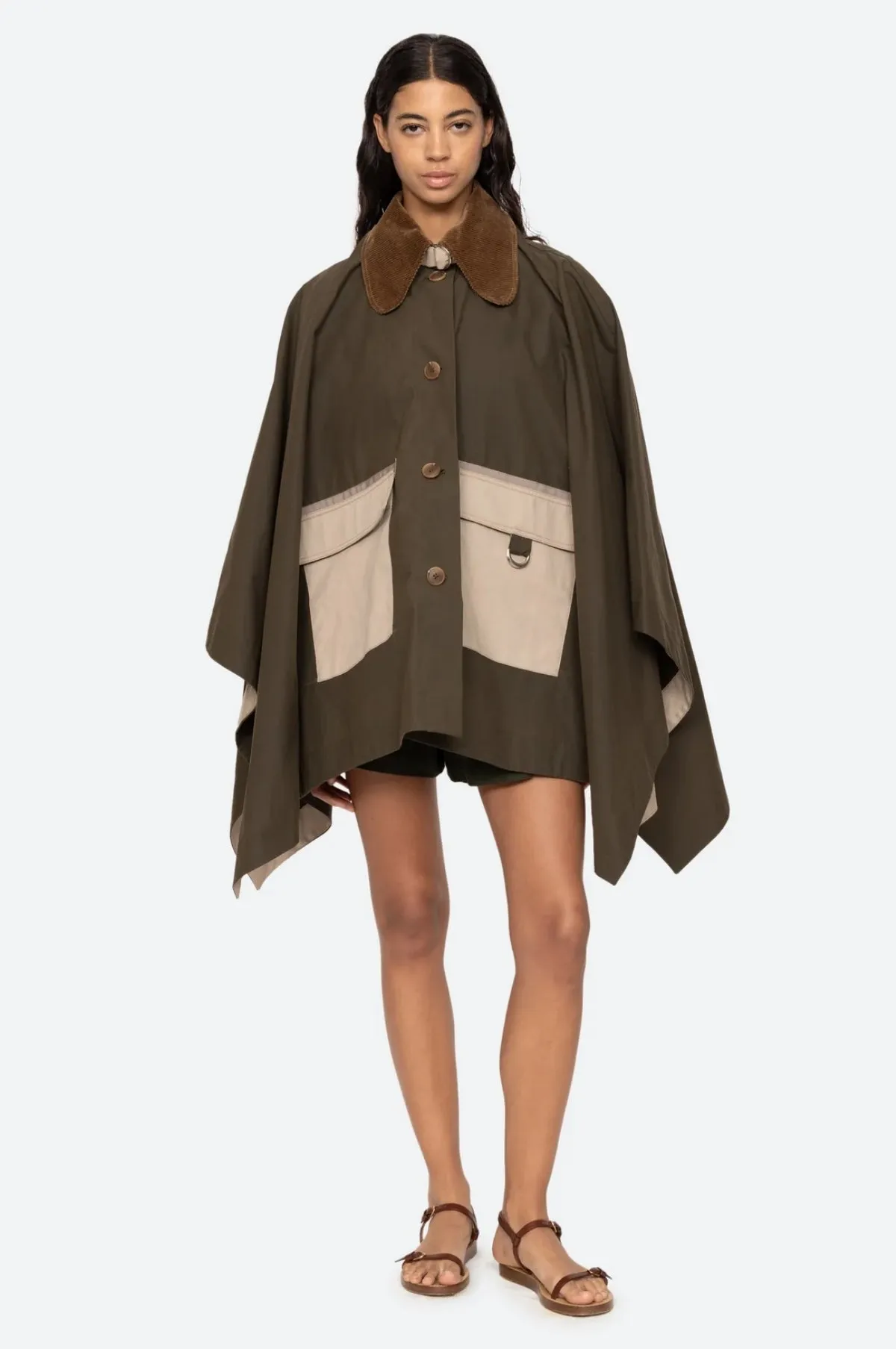 Carolina Chino Poncho Army