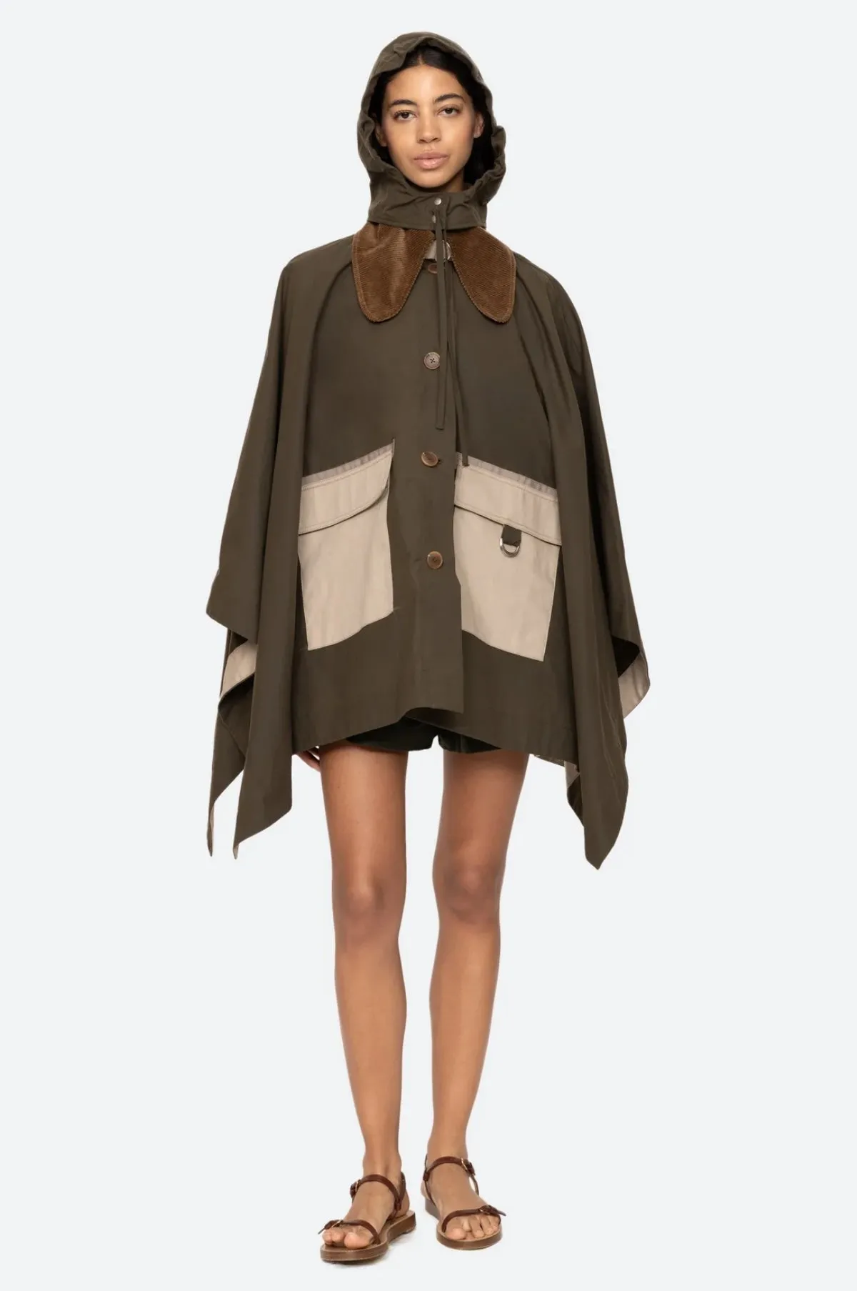 Carolina Chino Poncho Army