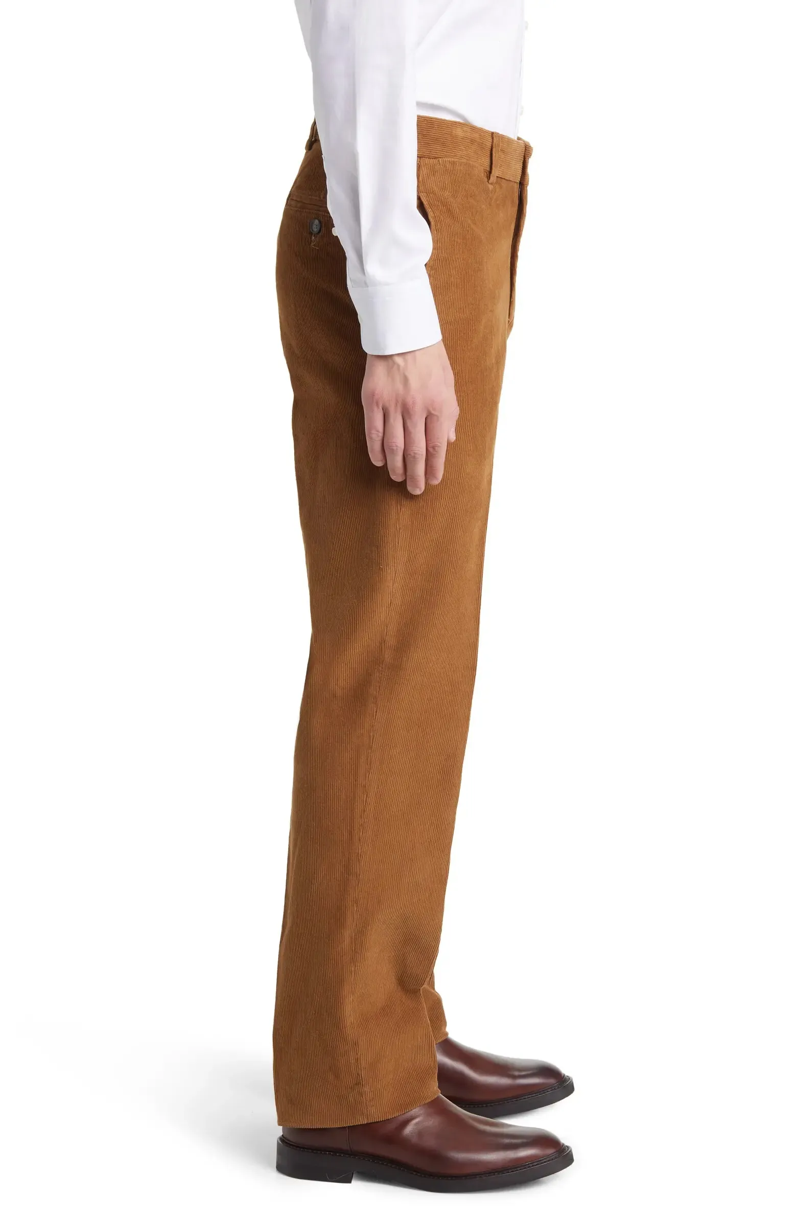 Charleston Khaki - Cotton Corduroy Chino Pant - Tobacco