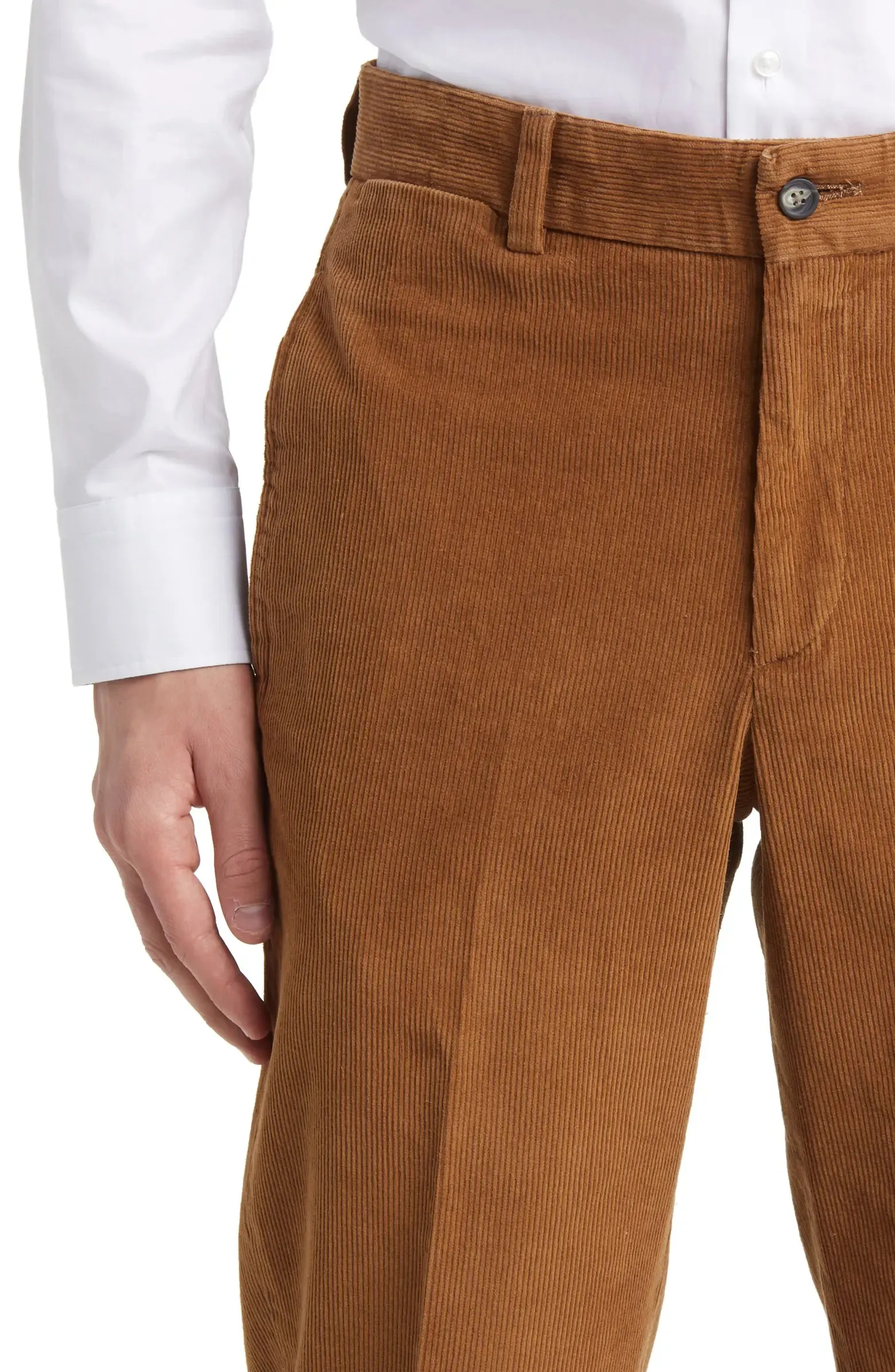 Charleston Khaki - Cotton Corduroy Chino Pant - Tobacco