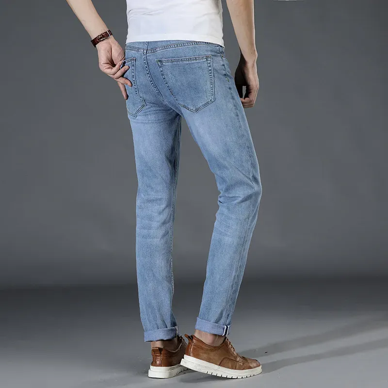 Classic Straight-Leg Denim Jeans for Men