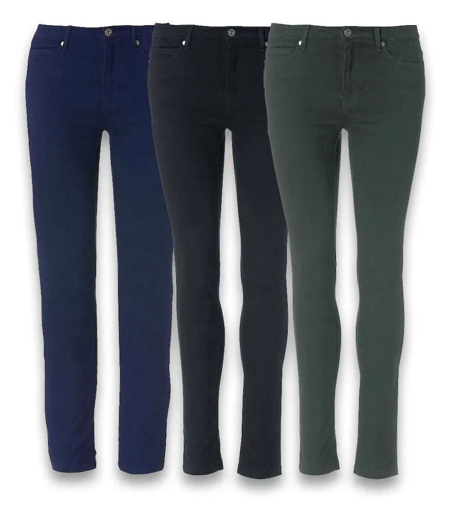 Clique 5-Pocket Ladies Stretch Trousers | Twill Cotton | 3 Colours | S-3XL