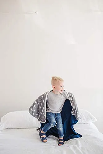 Copper Pearl Large Premium Knit Baby 3 Layer Stretchy Quilt Blanket for Boys"Scout", 10.6 Ounces