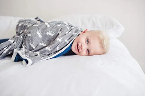 Copper Pearl Large Premium Knit Baby 3 Layer Stretchy Quilt Blanket for Boys"Scout", 10.6 Ounces