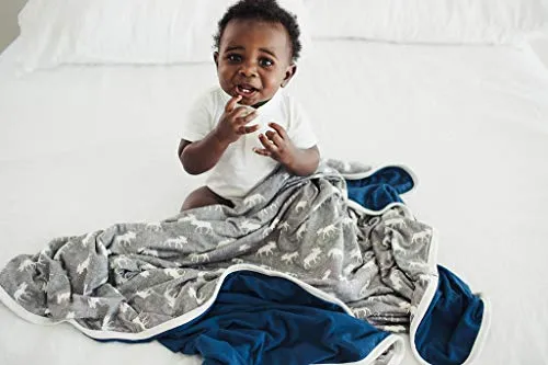 Copper Pearl Large Premium Knit Baby 3 Layer Stretchy Quilt Blanket for Boys"Scout", 10.6 Ounces