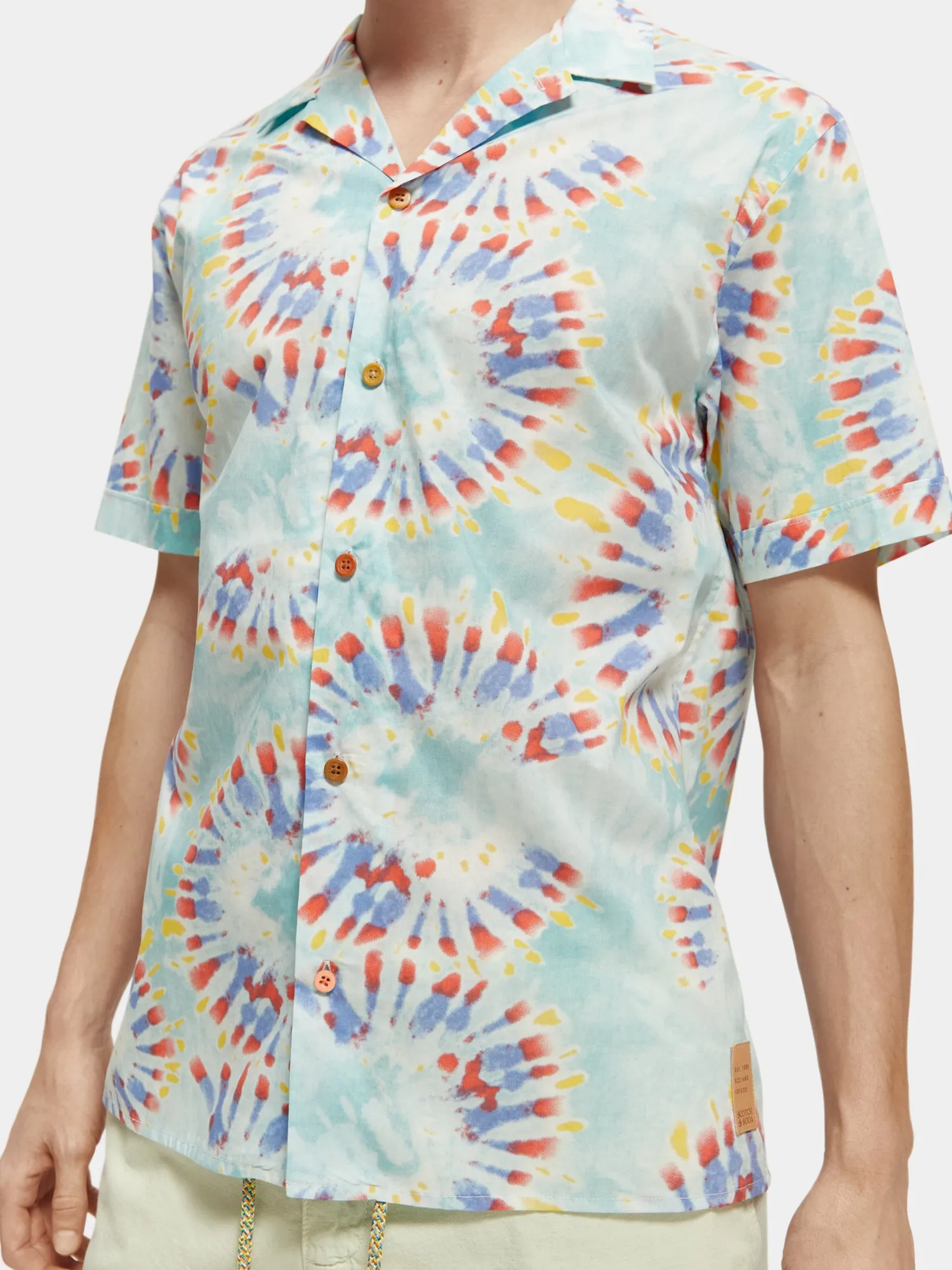 Cotton voile printed shirt