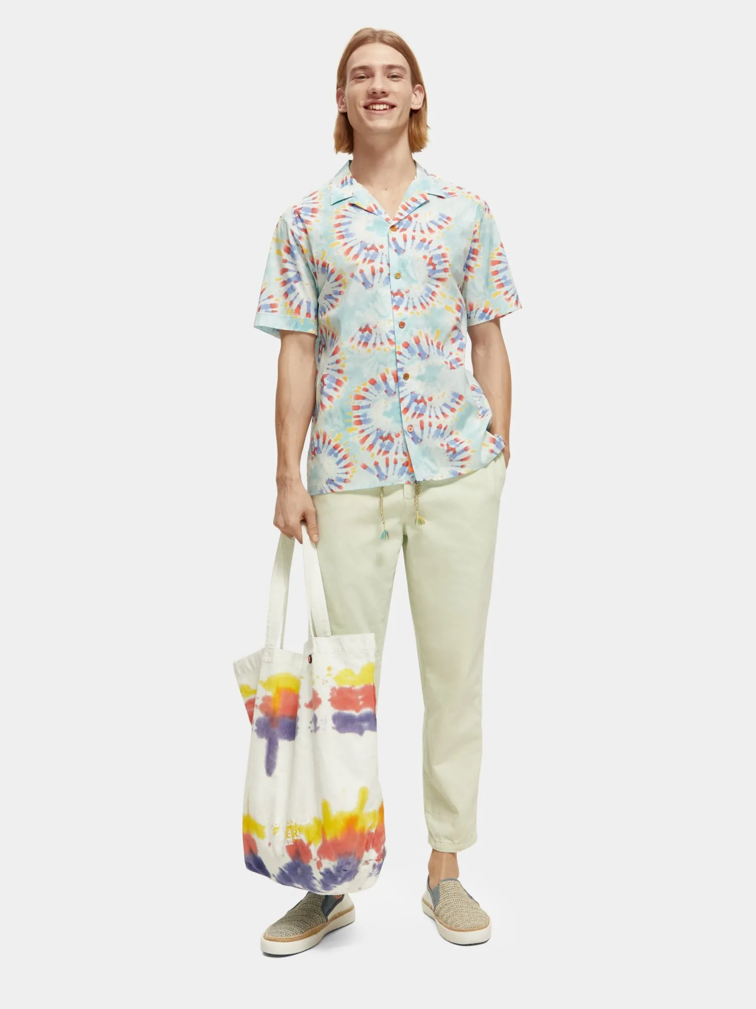 Cotton voile printed shirt