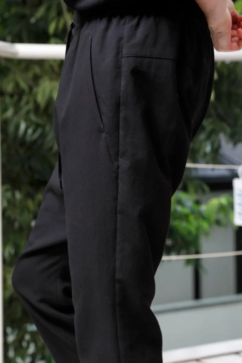 Cropped Slim Pants High Density Cotton