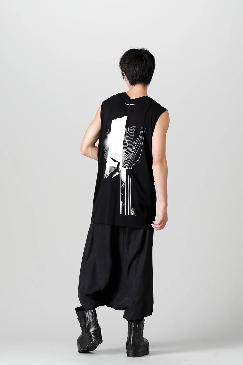 Cupro/Cotton Twill Over Crotch Pants