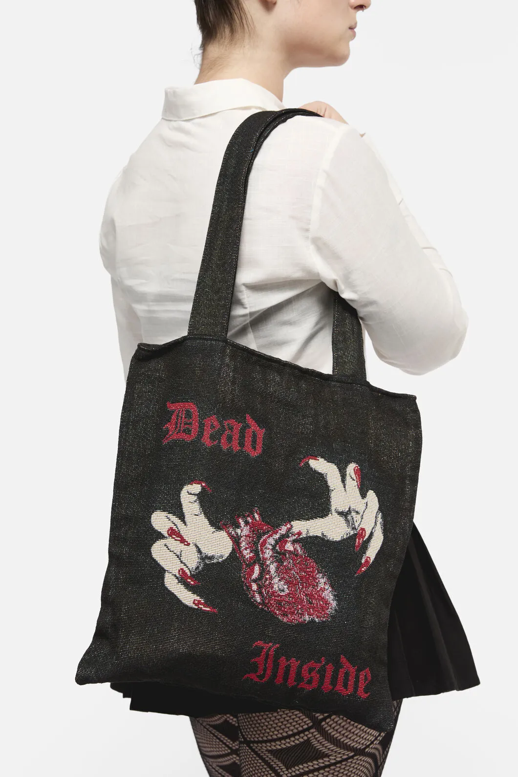 Dead Inside Woven Tote