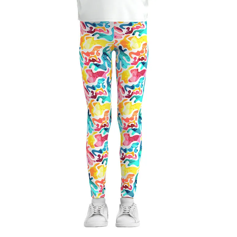 Digital Printing Leggings Girls Leggings Thin Stretch Pants