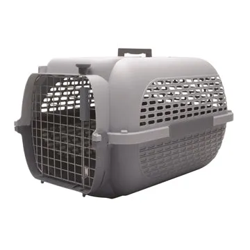 Dogit Voyageur Dog Carrier - Light Grey-Charcoal - Medium - 56.5 cm L x 37.6 cm W x 30.8 cm H (22 in x 14.8 in x 12 in)