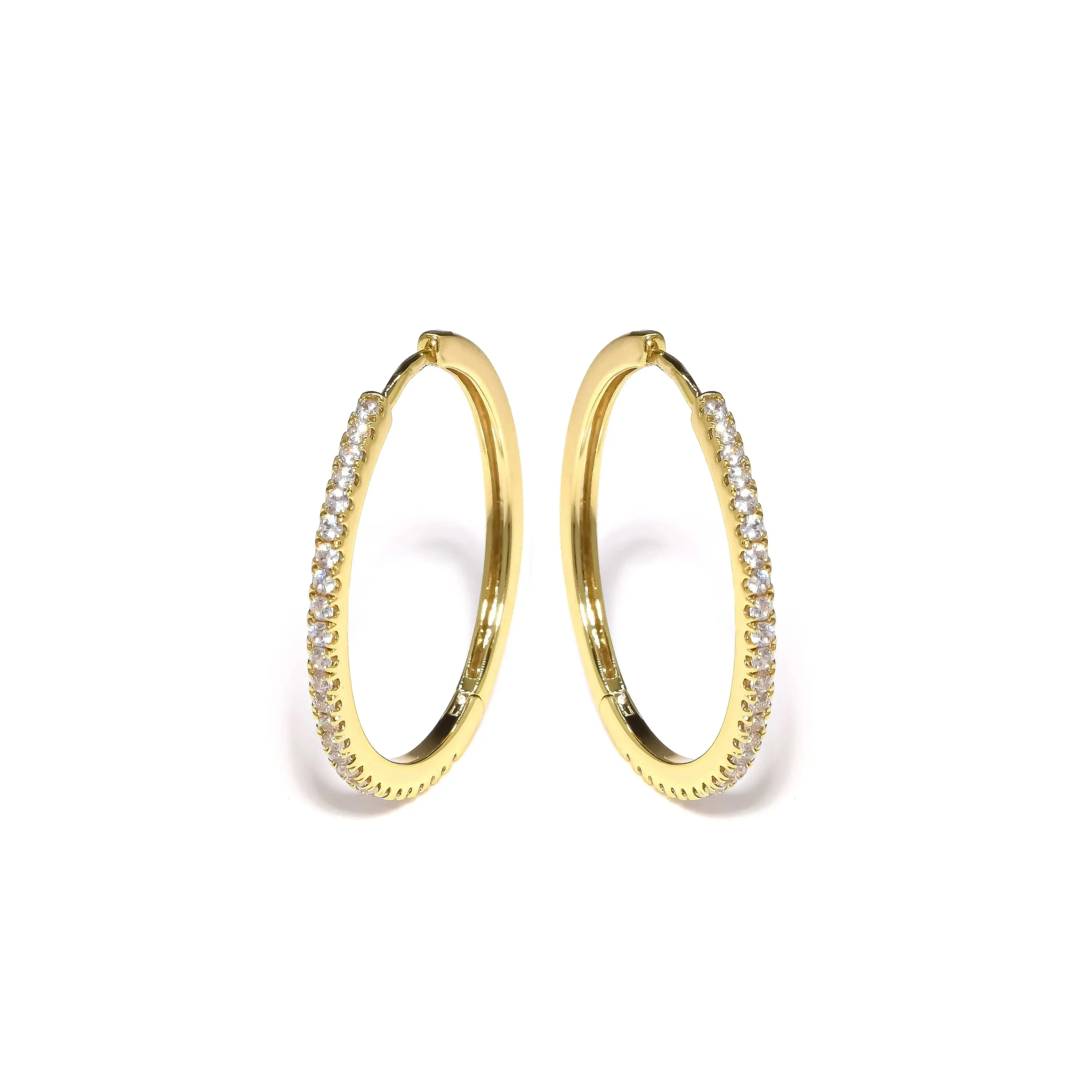 Eliasz & Ella CZ Hoop Earrings - Gold