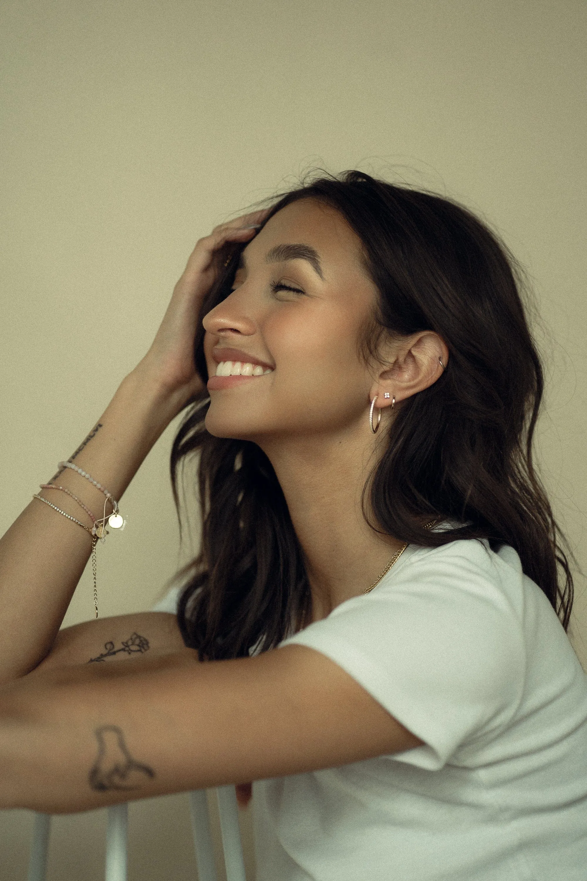 Eliasz & Ella CZ Hoop Earrings - Gold