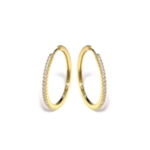 Eliasz & Ella CZ Hoop Earrings - Gold