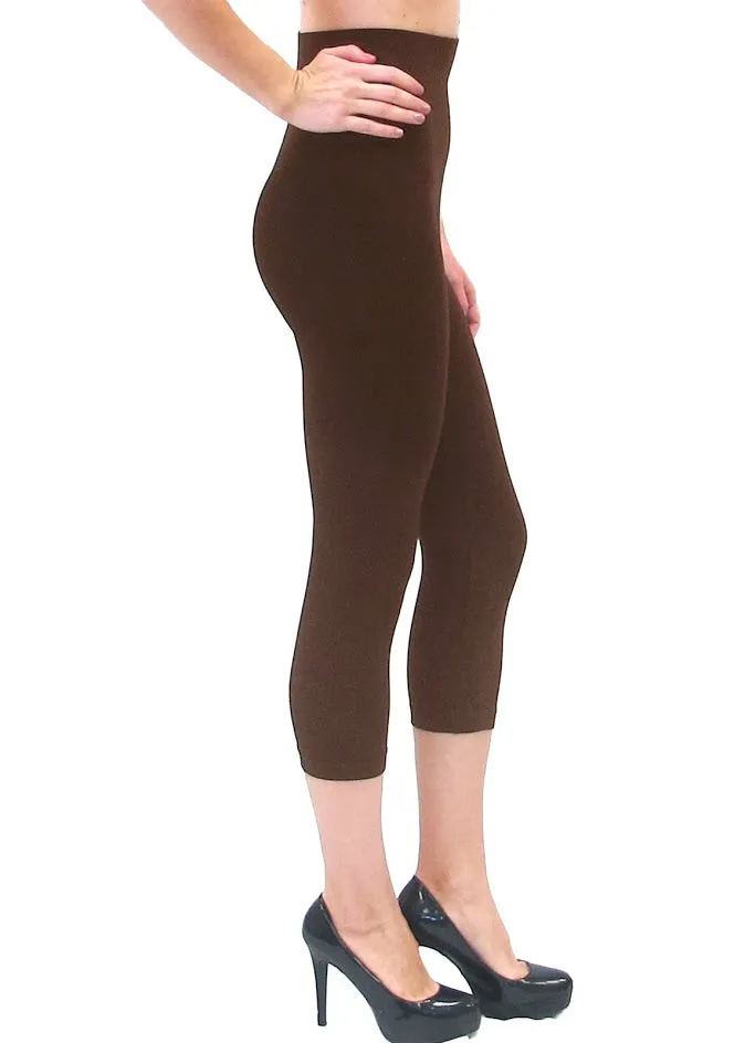 Elietian ET2004CC CHOCOLATE Crop Regular Fit One Size Legging